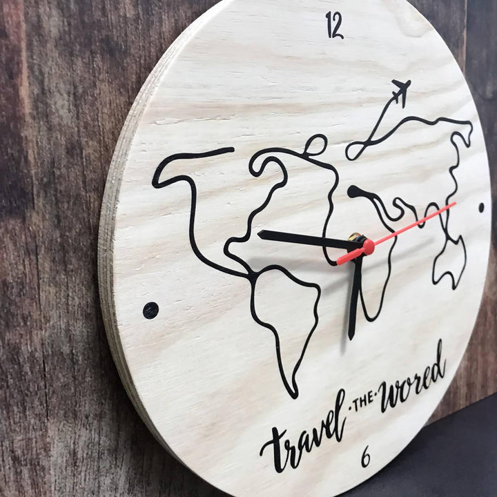 Reloj de Pared Mapa en Siluetas - VIRTUAL MUEBLES