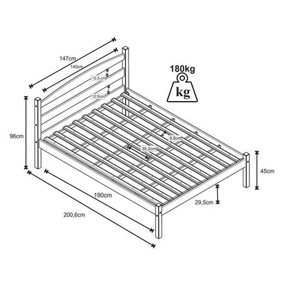 Cama Doble Kazan Acacia - VIRTUAL MUEBLES