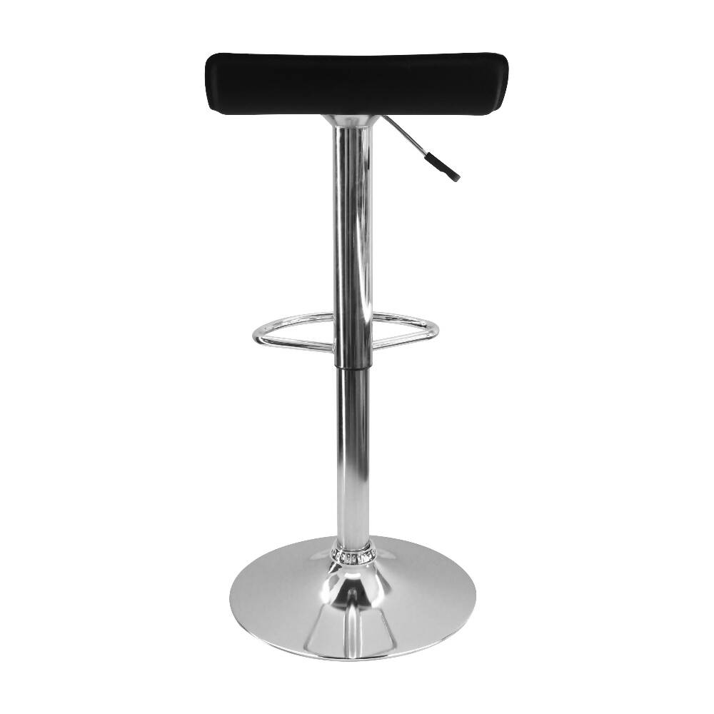 Silla Tapizada Lisa Tipo Bar - Negra