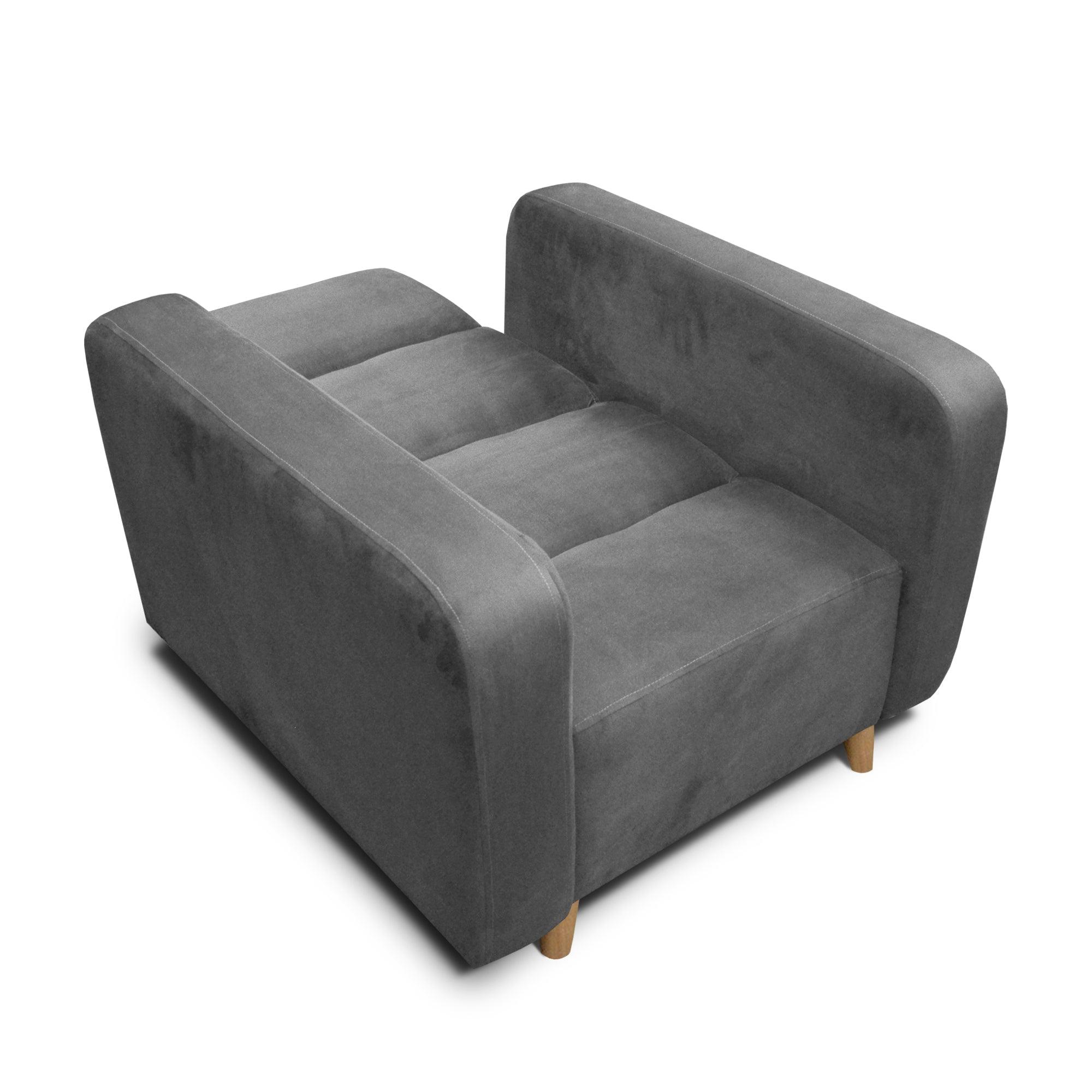 Silla Clic Clac Úngaro tela gris - VIRTUAL MUEBLES