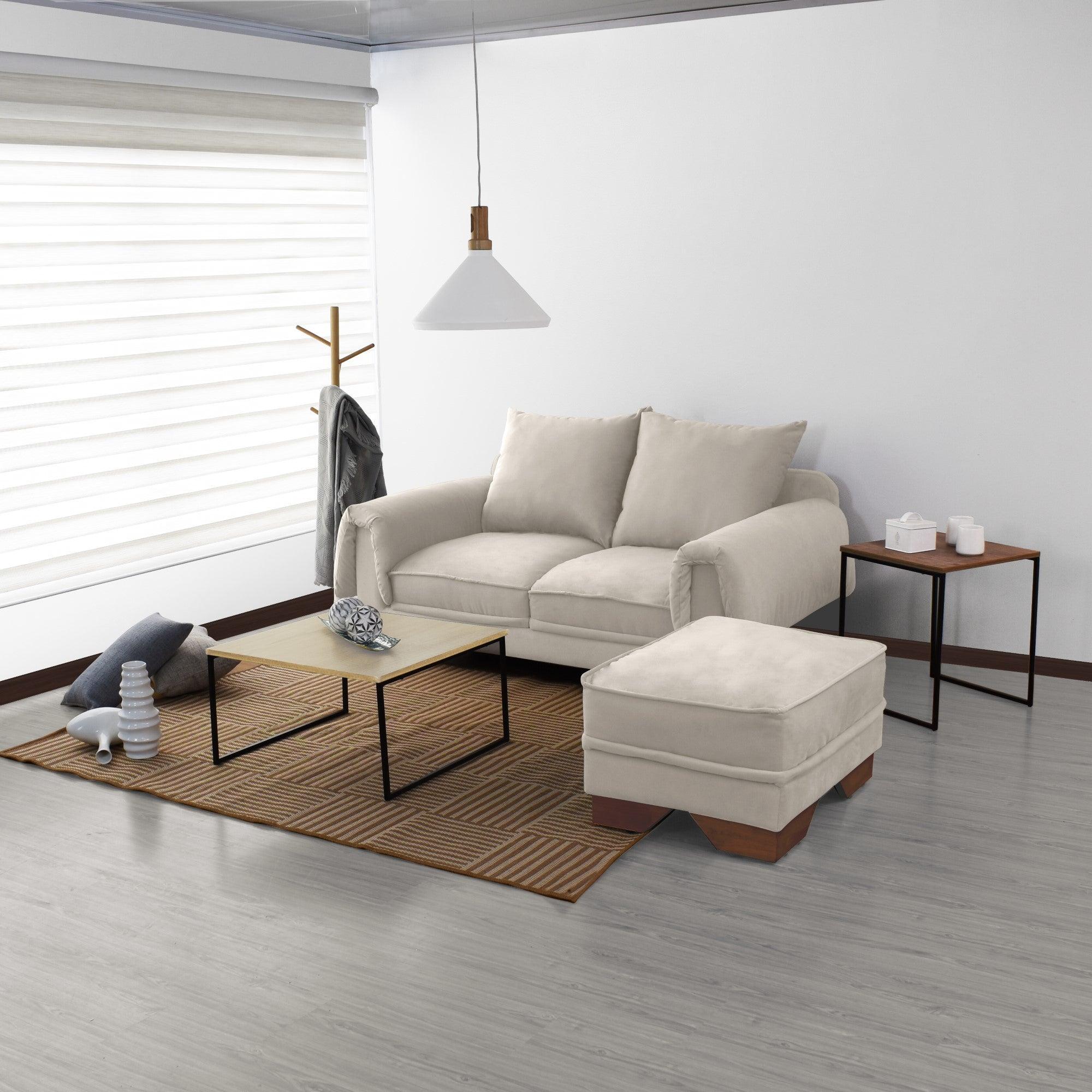 Sofa 2 Puestos Daytona Tela Taupe - VIRTUAL MUEBLES