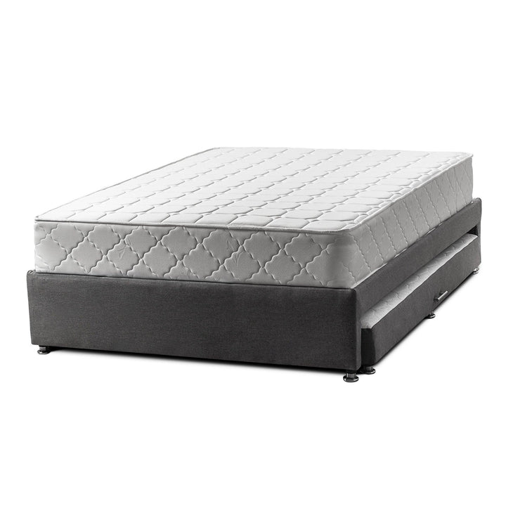 Combo cama Tarima gris + colchón 100 x 190 cm + almohada - VIRTUAL MUEBLES