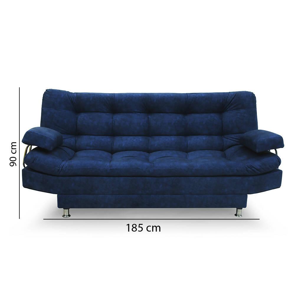 Sofá cama Moltochic con brazos azul oscuro poliéster - VIRTUAL MUEBLES