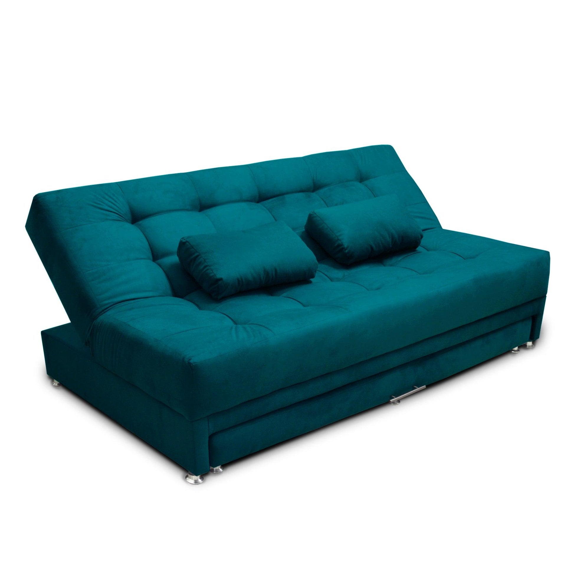 Sofacama Tarima Matter Tela Turquesa - VIRTUAL MUEBLES