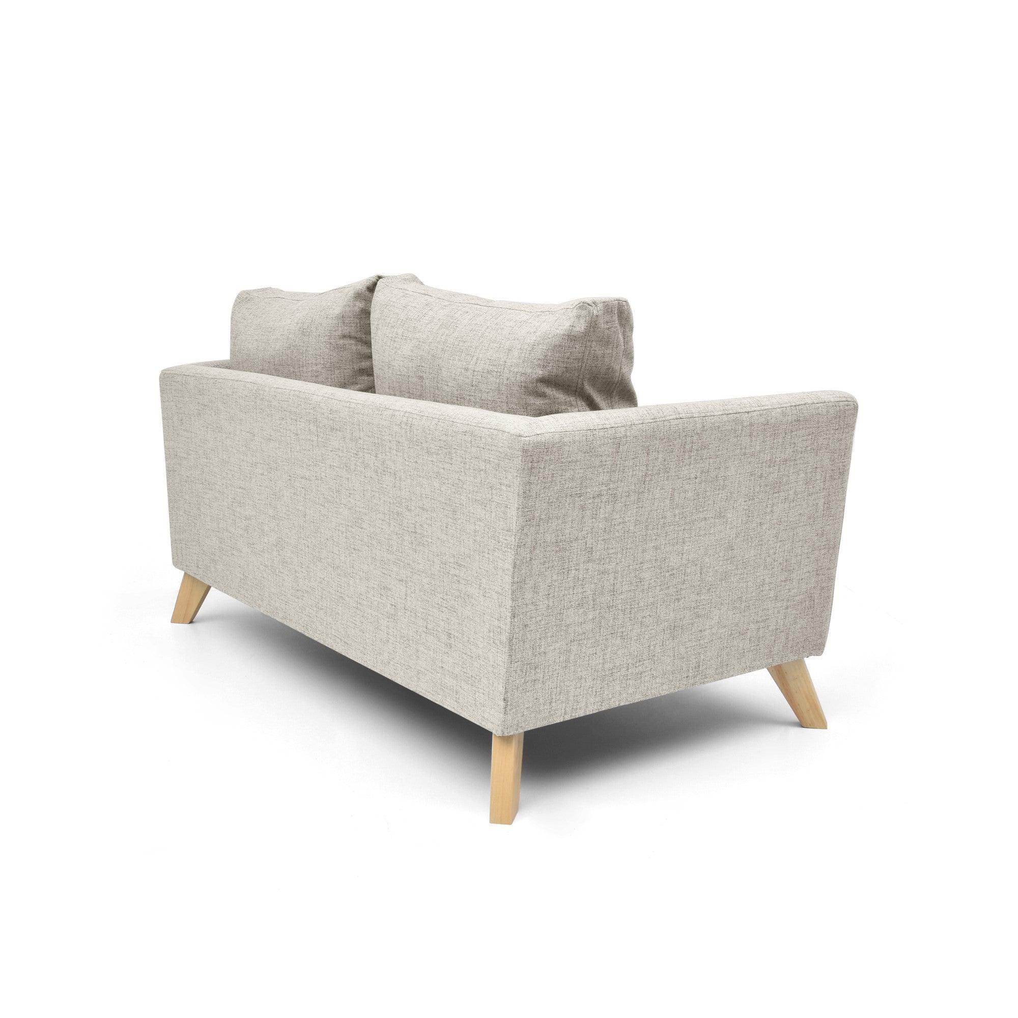 Sofa 3 Puestos Montecarlo Tela Poliester Taupe - VIRTUAL MUEBLES