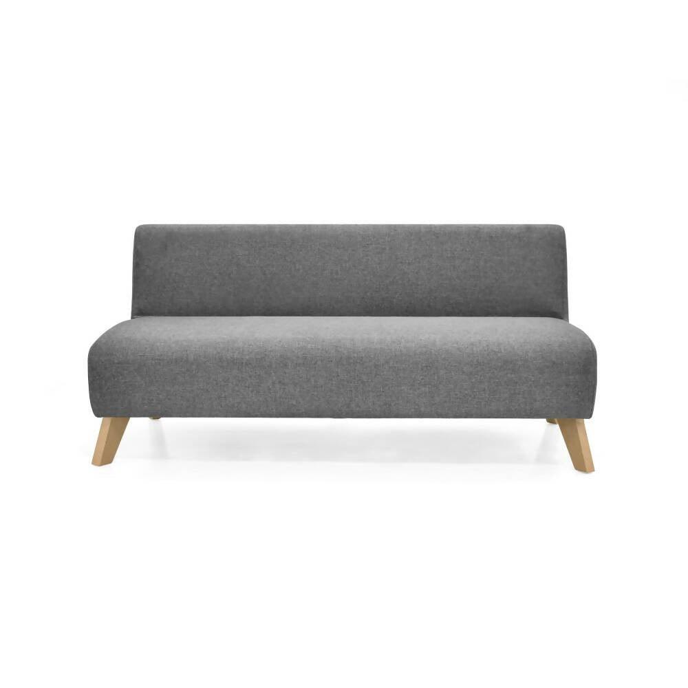 Sofa Oslo 3 Puestos Tela Poliester Gris - VIRTUAL MUEBLES