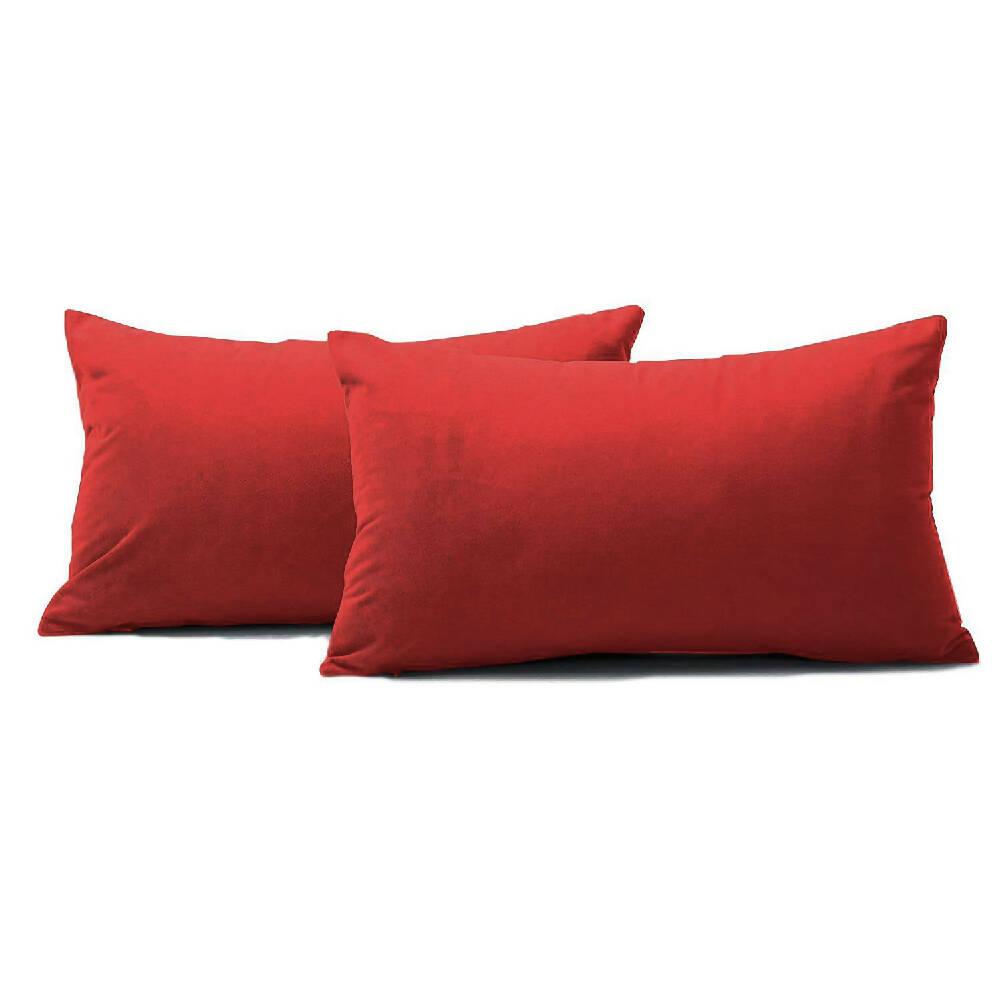 Kit x2 Funda para Cojin Almohada Tela 70x50 Rojo