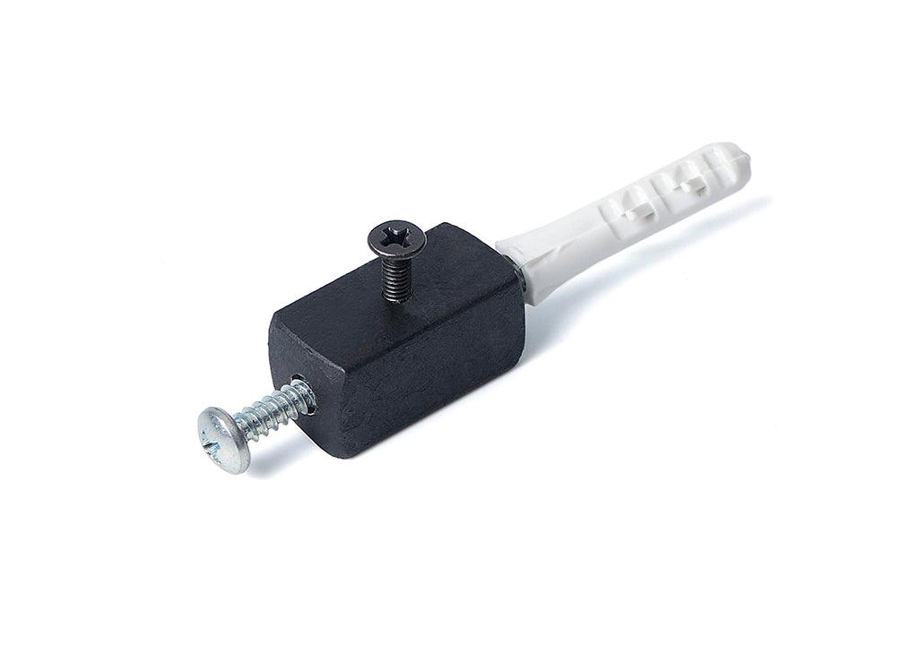 Conector cubo modular negro fijación pared - VIRTUAL MUEBLES