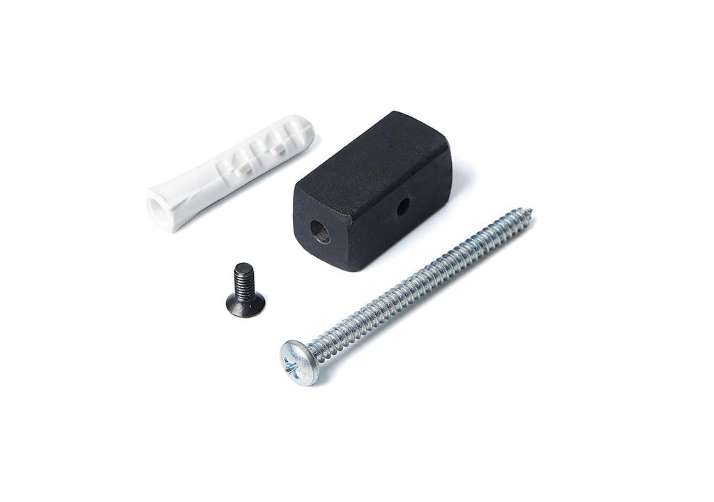 Conector cubo modular negro fijación pared - VIRTUAL MUEBLES