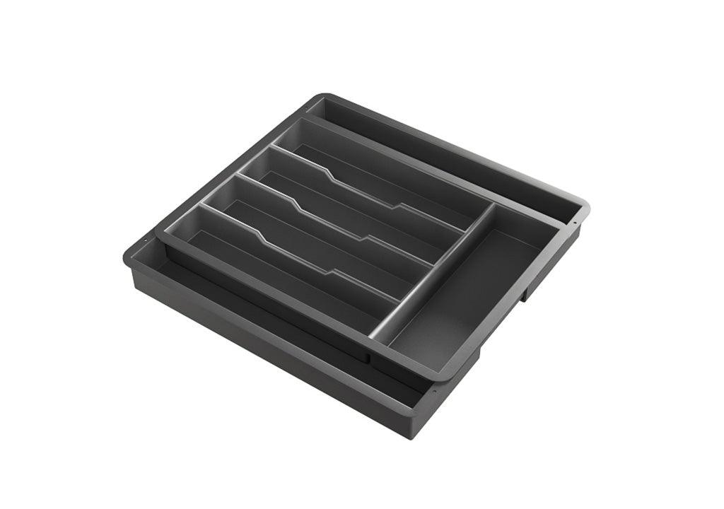 Cubertero regulable plástico gris antracita 420x330-530mm - VIRTUAL MUEBLES