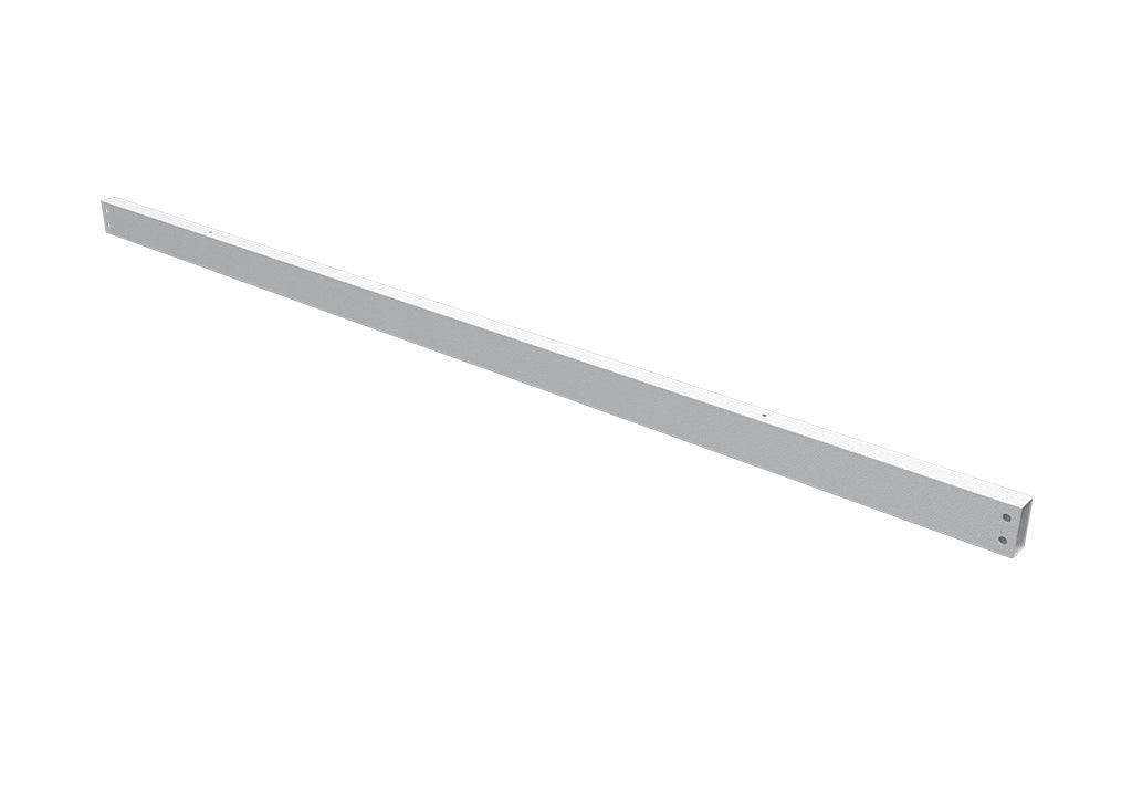 Tubo rectangular para amarre de puesto de 1390 mm - blanco mate - VIRTUAL MUEBLES