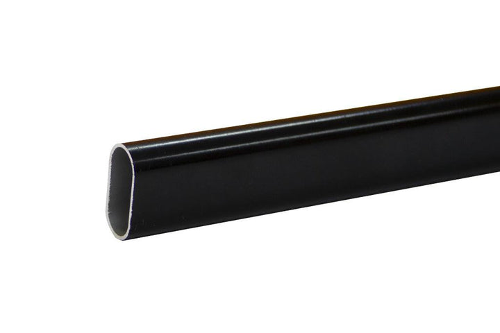 Tubo aluminio ovalado x 3 m pintura negra - VIRTUAL MUEBLES