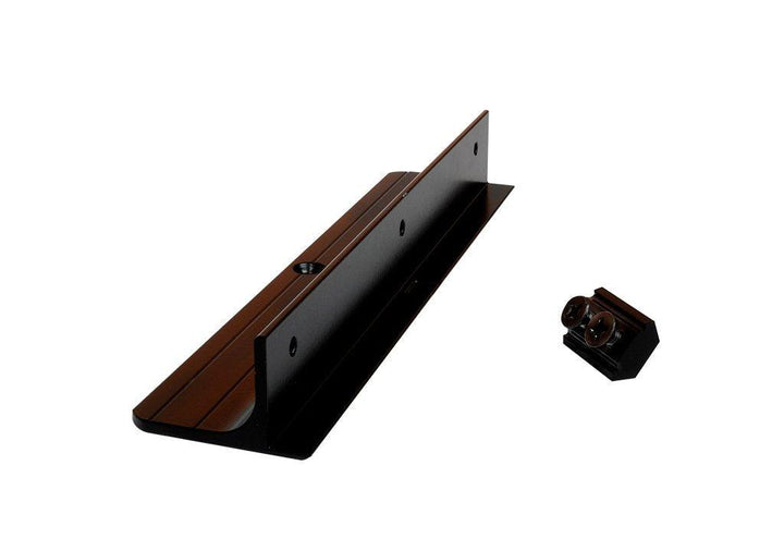 Kit soporte aluminio negro para entrepaño de madera y cajonera - VIRTUAL MUEBLES
