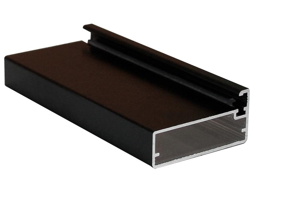 N Perfil para puertas de aluminio x 3 m negro - VIRTUAL MUEBLES