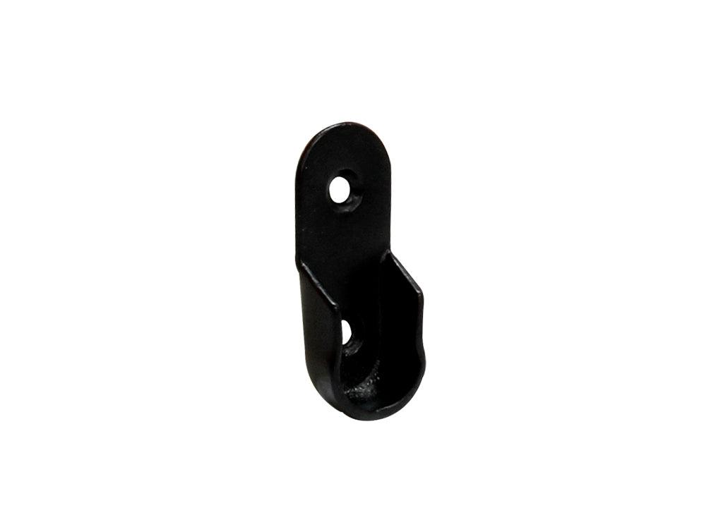 Kit soporte negro para tubo ovalado - VIRTUAL MUEBLES