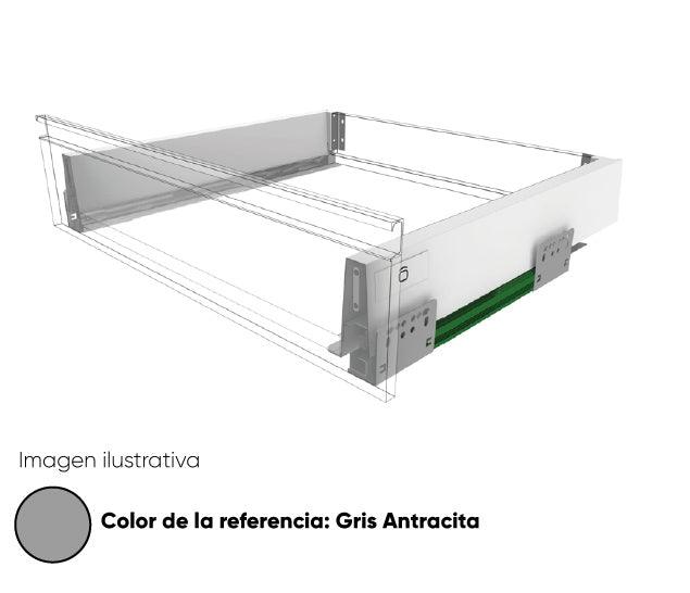 Cajón recto bonuit max bajo gris antracita 450mm - VIRTUAL MUEBLES