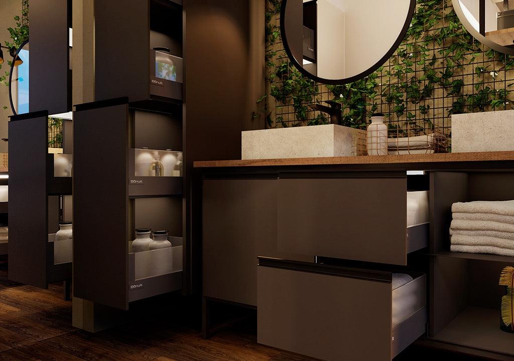 Cajón recto bonuit max bajo gris antracita 450mm - VIRTUAL MUEBLES