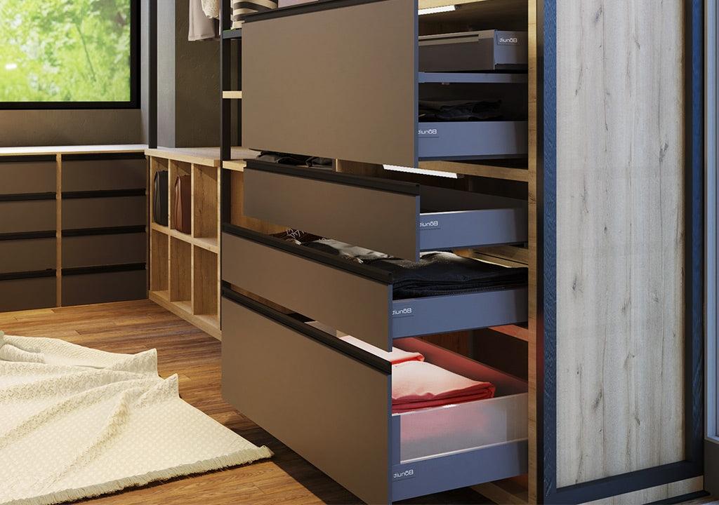 Cajón recto bonuit max bajo gris antracita 450mm - VIRTUAL MUEBLES