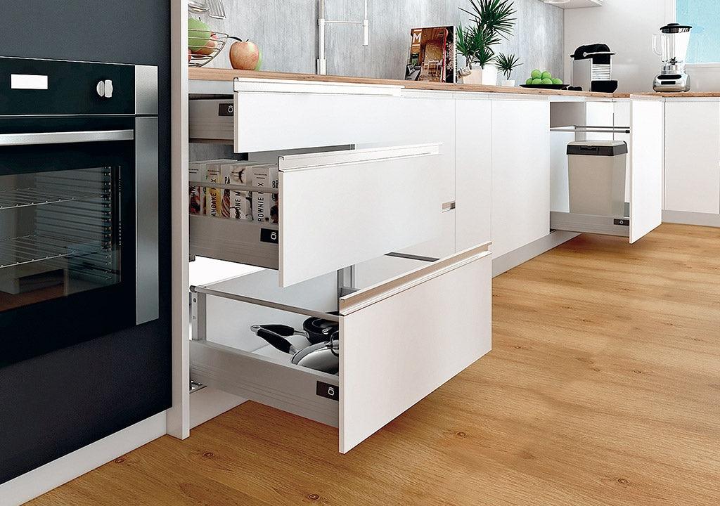 Cajón recto bonuit max gris antracita con vidrio 400mm - VIRTUAL MUEBLES