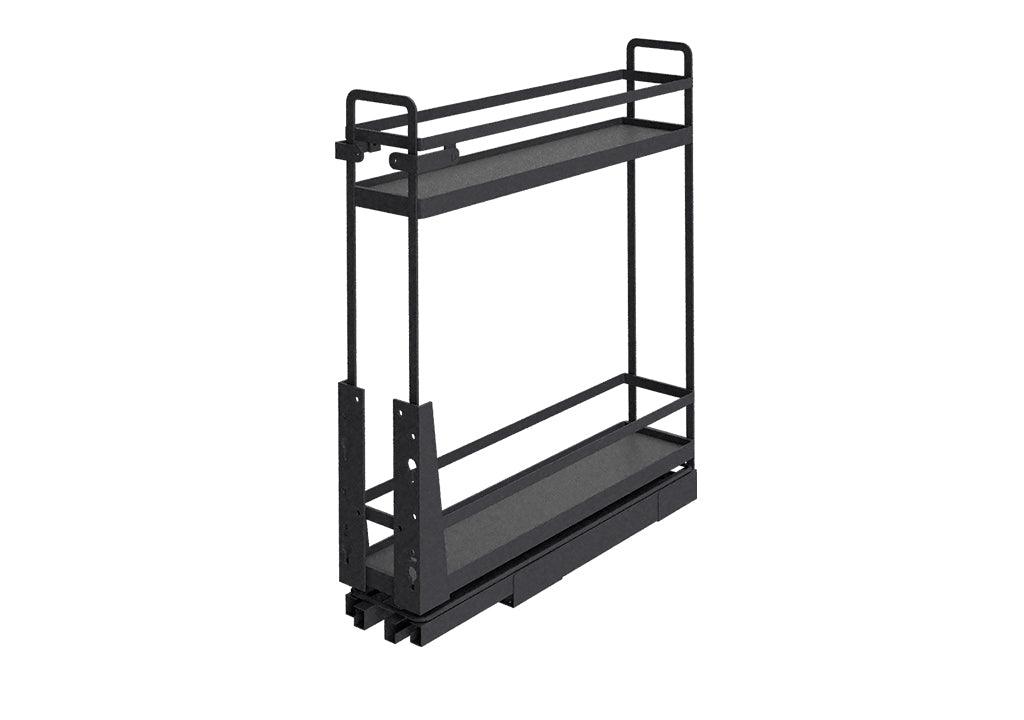 Botellero modulo extraible 2 niveles mod de 150mm gris antracita rieles cierre lento - VIRTUAL MUEBLES