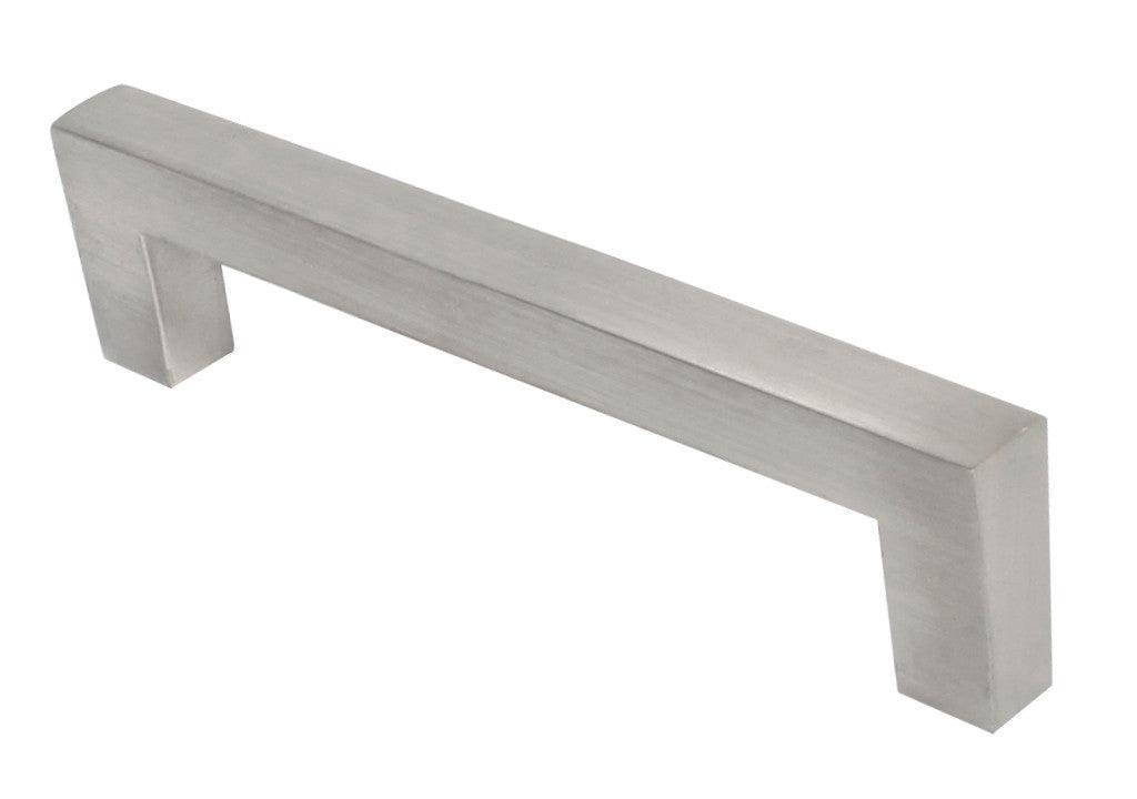 Manija niquel cepillado cc 160mm rectangular alta - VIRTUAL MUEBLES