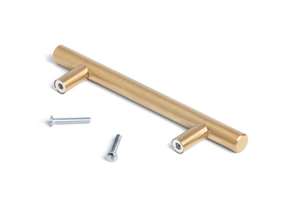 Manija 024 acero 201 cil hueca cc 128 mm golden - VIRTUAL MUEBLES