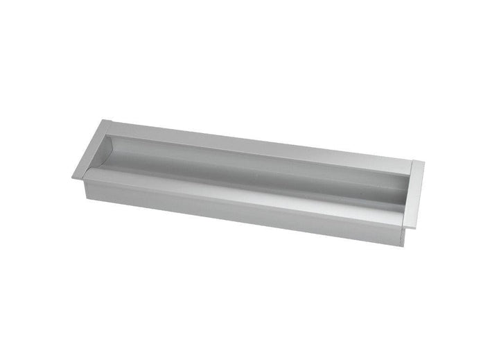 Manija aluminio rectangular de incrustar cc: 128 mm - VIRTUAL MUEBLES