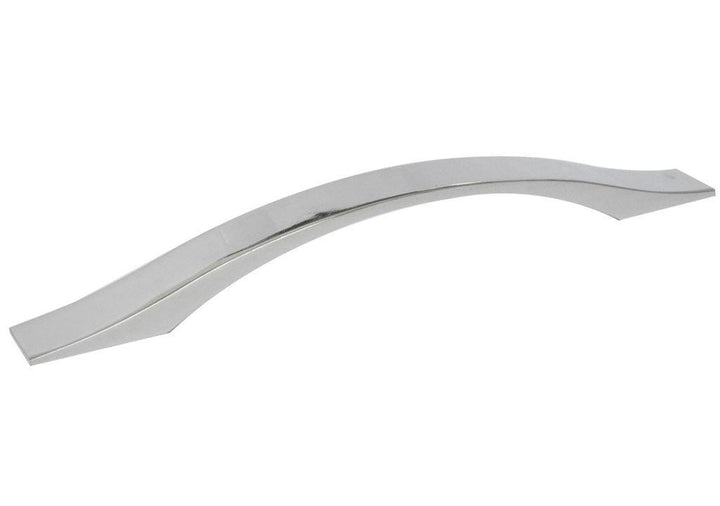 Manija aluminio plana semi arco cromada cc 96 mm - VIRTUAL MUEBLES