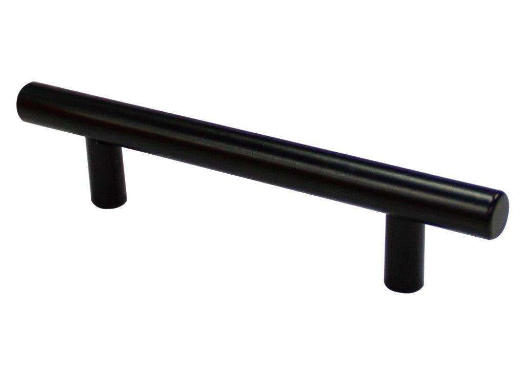 Manija acero 201 pintada negro cc 128 mm - VIRTUAL MUEBLES