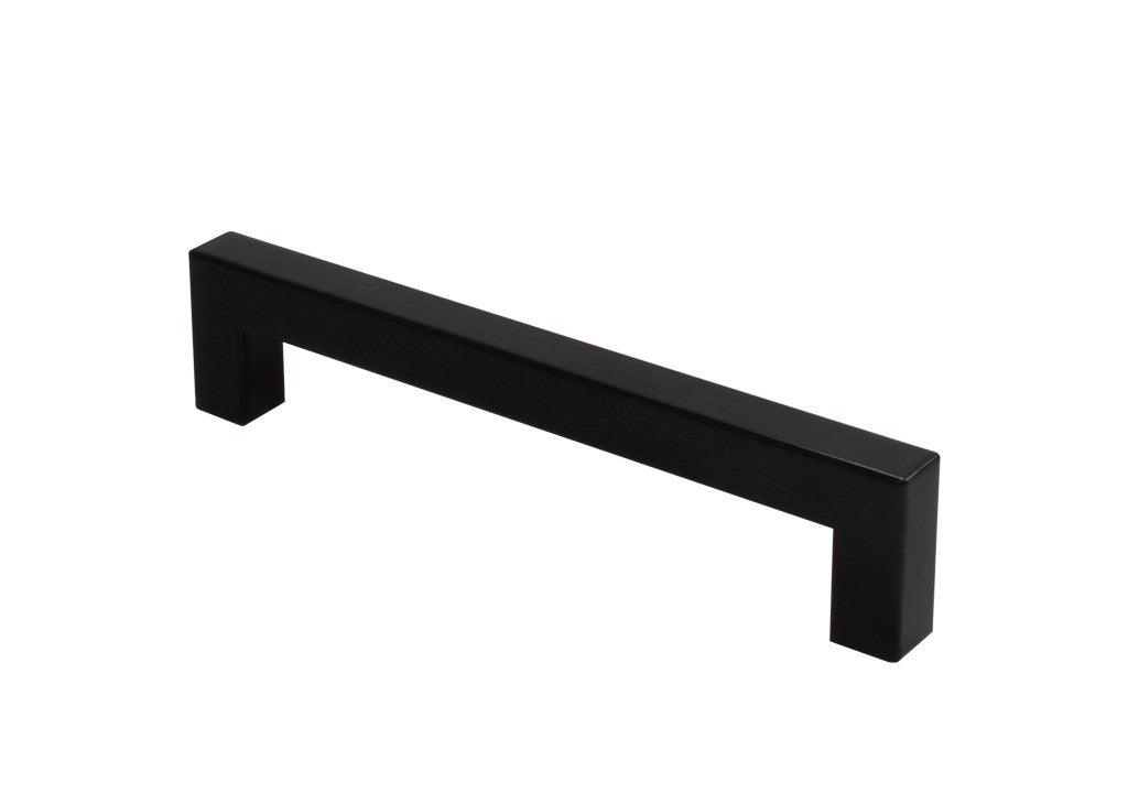 Manija acero pintada negra cc160 mm - VIRTUAL MUEBLES