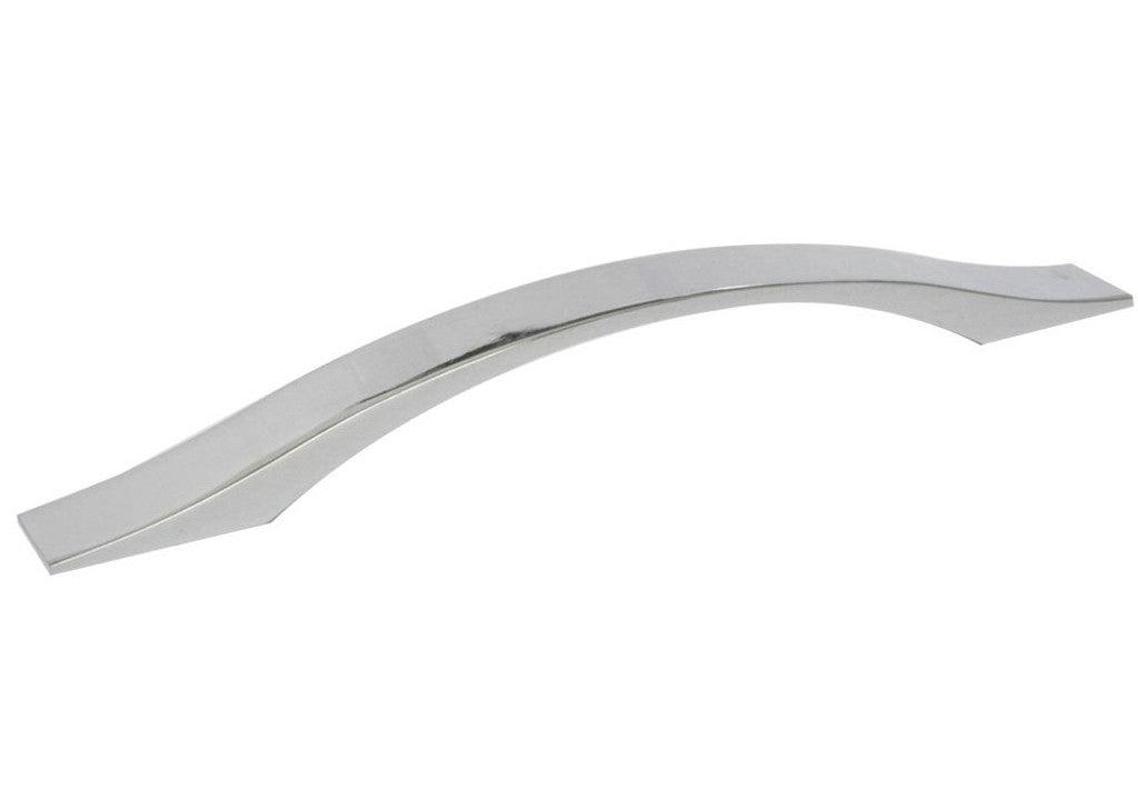 Manija aluminio plana semi arco cromada cc 160mm - VIRTUAL MUEBLES