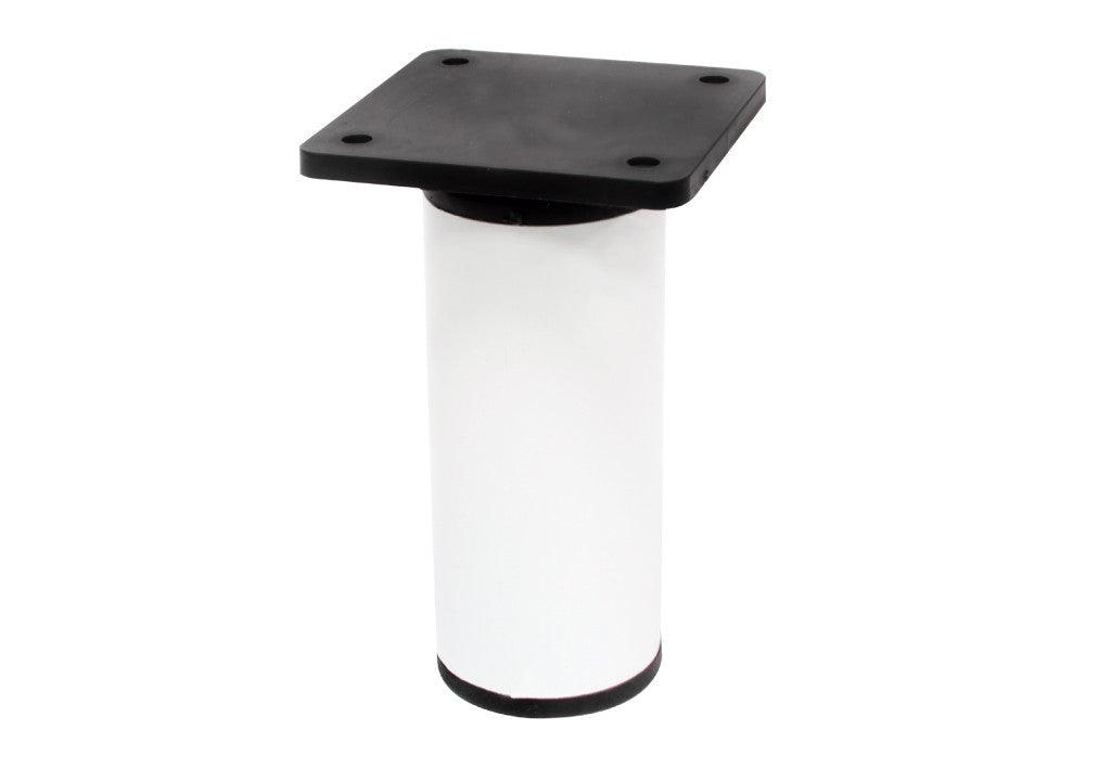 Pata 795 acero pintado - blanco h: 100 mm ø 42 mm nivelador - VIRTUAL MUEBLES