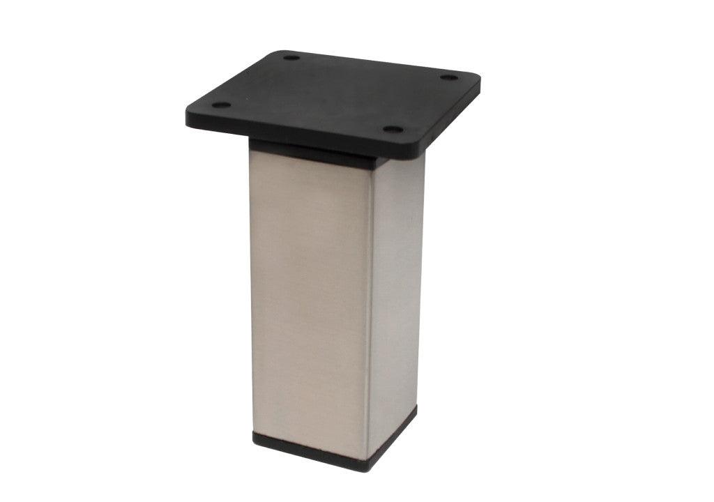 Pata 595 acero níquel cepillado h: 100 mm 38 x 38 mm nivelador - VIRTUAL MUEBLES
