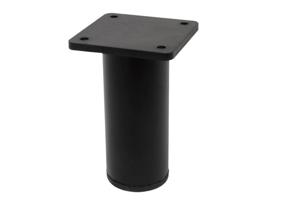 Pata 796 acero pintado - negro h: 100 mm ø 42 mm nivelador - VIRTUAL MUEBLES