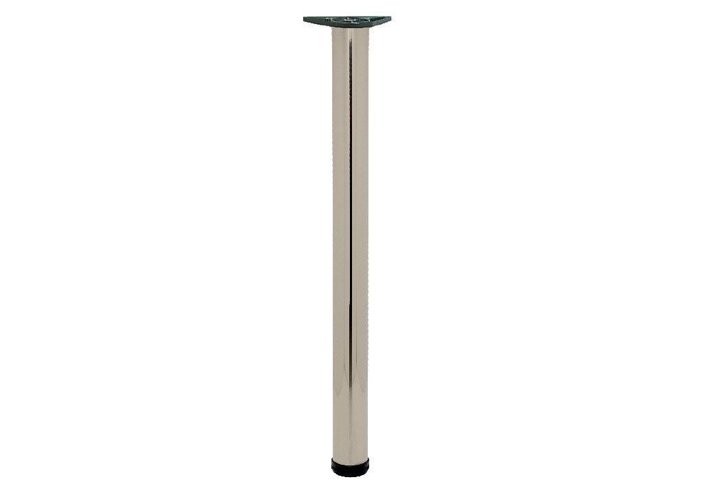 Pata acero 020 cilíndrica con nivelador para escritorio 710 mm - VIRTUAL MUEBLES