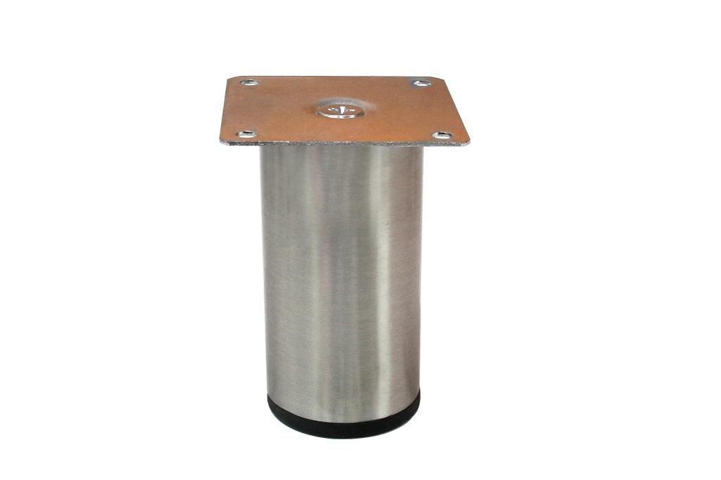 Pata 672 acero cilíndrica 100 mm - VIRTUAL MUEBLES