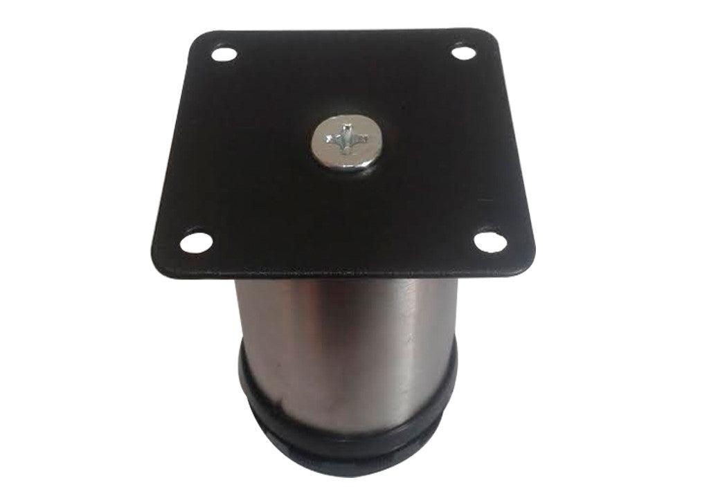 Pata 697 acero 201 pulido - mate h: 80 mm ø 50 mm nivelador - VIRTUAL MUEBLES