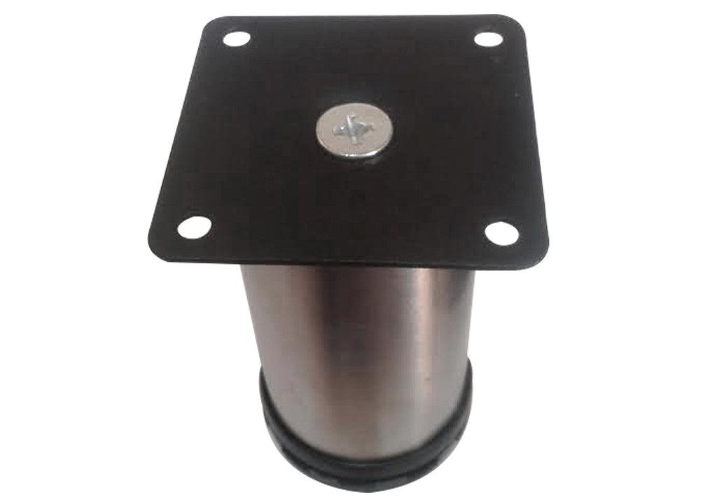 Pata 697 acero 201 pulido - mate h: 100 mm ø 50 mm nivelador - VIRTUAL MUEBLES