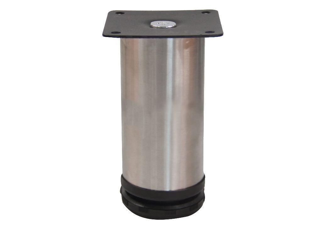 Pata 697 acero 201 con nivelador 200 mm - VIRTUAL MUEBLES