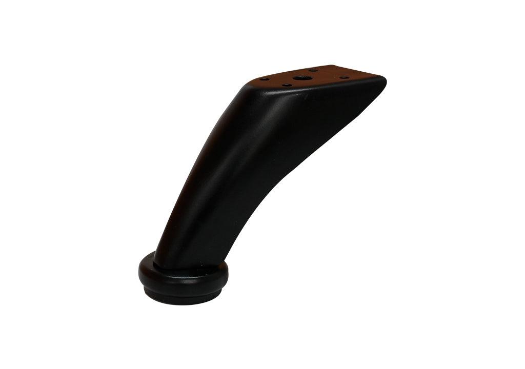 Pata 307 diagonal con base ø 43 mm acero h: 100 mm negra - VIRTUAL MUEBLES