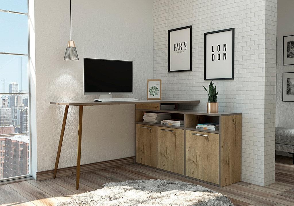 Pata 911 acero madera oscura diagonal 400mm - VIRTUAL MUEBLES
