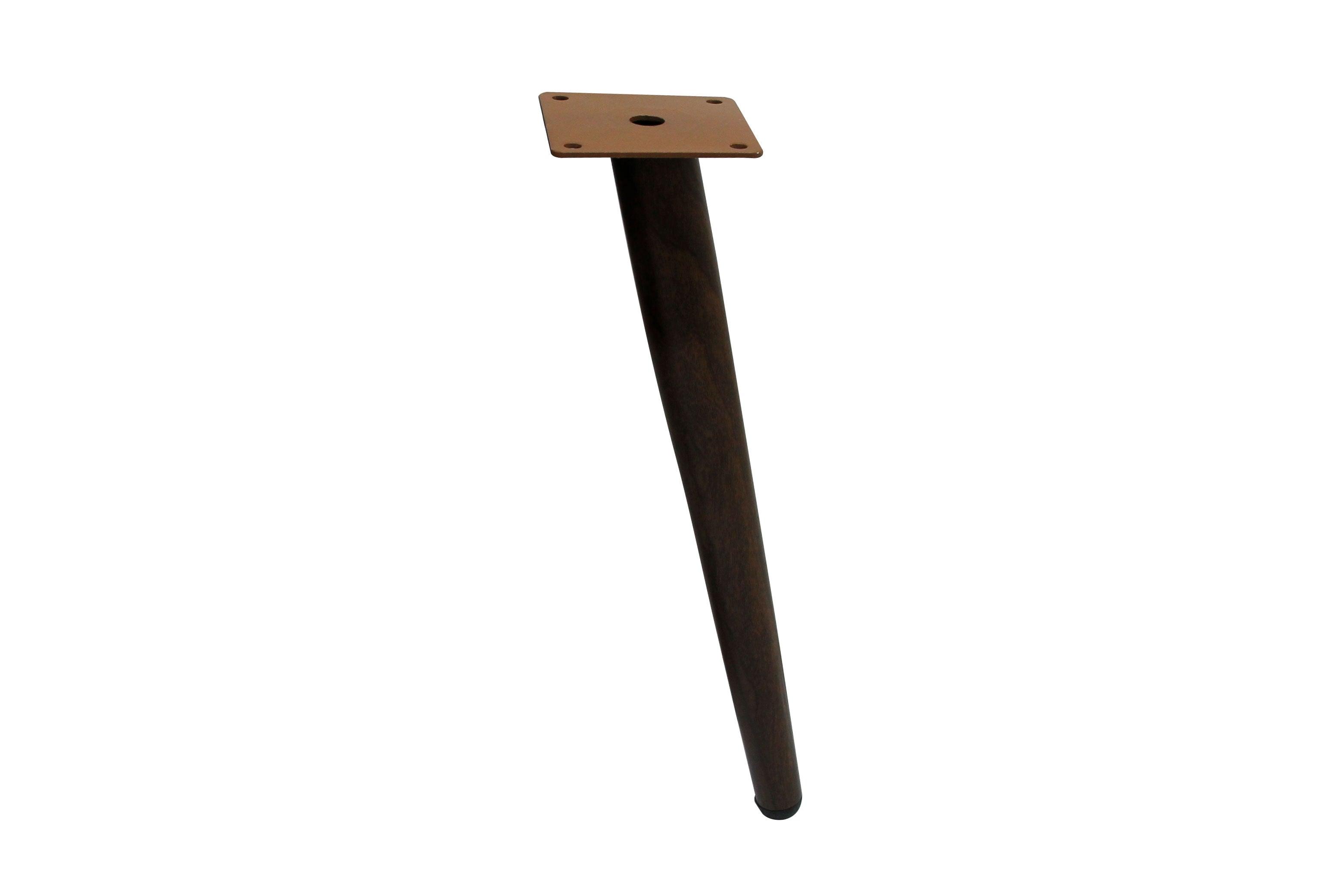 Pata 911 acero madera oscura diagonal 500mm - VIRTUAL MUEBLES