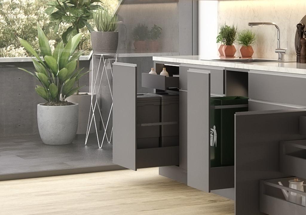 Frontal gris antracita para cajón slim box bajo 600 mm - VIRTUAL MUEBLES