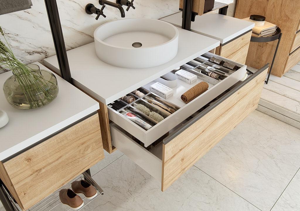 Costado metálico para slim box bajo blanco h:63mm l:450mm - VIRTUAL MUEBLES
