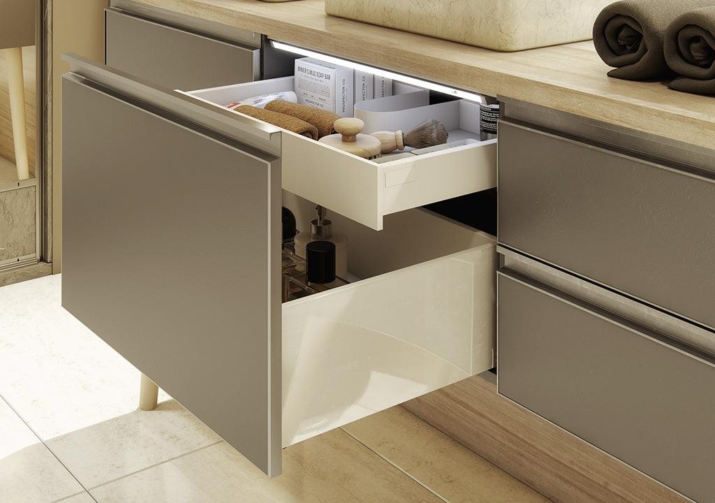Frontal blanco para cajón slim box bajo 900 mm - VIRTUAL MUEBLES