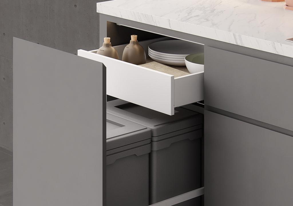 Frontal blanco para cajón slim box bajo 900 mm - VIRTUAL MUEBLES