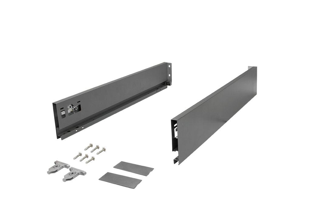 Costado metálico para slim box bajo gris antracita h:63mm l:400mm - VIRTUAL MUEBLES