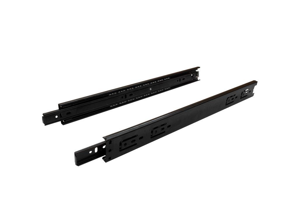 Riel extensión total carga pesada negro 350 mm 45 kg acero - VIRTUAL MUEBLES