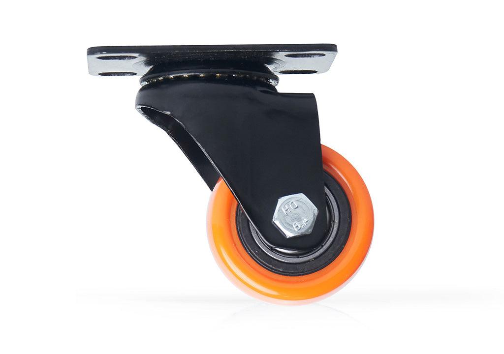Rodachina plat pvc naranja día 40 mm sin freno - VIRTUAL MUEBLES