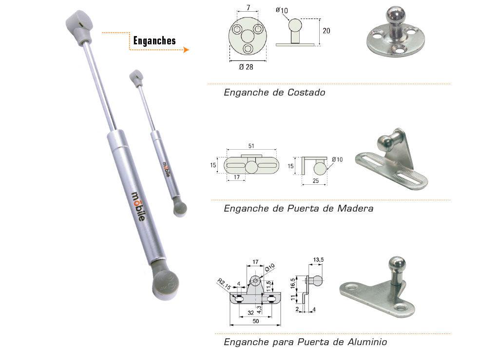 Brazo neumático estándar 120 newtons - VIRTUAL MUEBLES